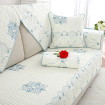 Nine cats sofa cushion fabric cotton simple modern Four Seasons universal cotton cushion sofa towel full cover sofa cover