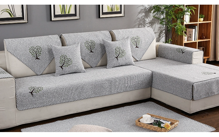 Chín mèo sofa vải bông đệm trượt đệm Four Seasons chung tối giản phong cách châu Âu hiện đại bông đan đệm - Ghế đệm / đệm Sofa