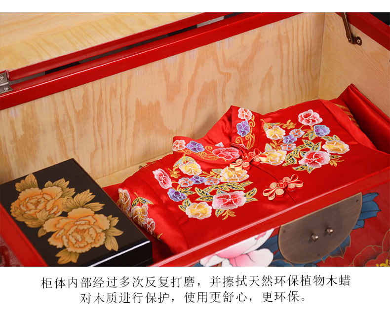 Jin Yuanheng kiểu khóa Trung Quốc hộp của hồi môn của hồi môn Hộp lưu trữ vẽ tay lưu trữ hộp cổ điển ngăn kéo hộp chính thức - Cái hộp hộp gỗ đựng quà
