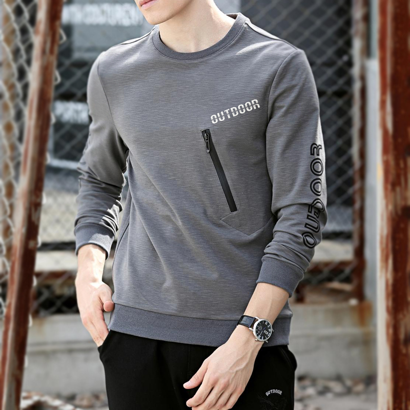 Jeep khiên nam nghi lớn Mã Loose Guard nam 2020 thu thời trang Casual Stretch Vòng cổ áo in Top.