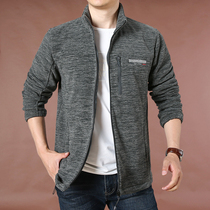 Autumn mens outdoor fleece fleece sweater mens fashion casual large size stand collar warm mens jacket