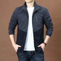 Contrast color quick-dry loose jacket mens outdoor fashion casual windproof mens multi-bag oversize stretch mens jacket