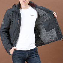 Winter men plus velvet thickened warm loose cotton-padded jacket mens outdoor assault jacket mens coat cotton coat tide tide