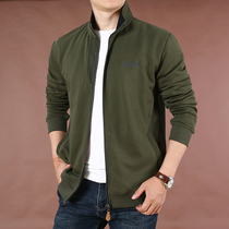 Mens large size loose stand-up collar sweater mens 2022 autumn fashion comfortable knitted cardigan mens jacket trend