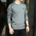 Xe jeep nam nam size rộng cổ rộng áo len cổ tròn nam 2019 xuân mới thời trang hoang dã rắn màu in áo áo hoodie nam chính hàng Áo len