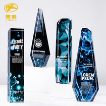 Crystal trophy custom custom creative color photo Certificate of honor Letter of appointment Authorization plate Champion award souvenir