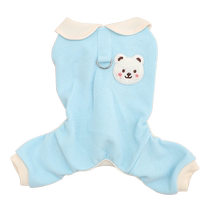 Clothing for small dogs solid color bear label winter clothing cute warm vest high-looking pet four-legged clothing