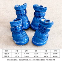 Патентные кожаные ботинки-темно-синие