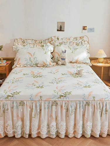 Корейское хлопковое летнее универсальное покрывало, комплект, в корейском стиле, кружевное платье, 3 предмета