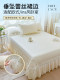 Summer Princess Style Cool Silk Bean Ice Silk Mat Three-Piece Set Washable Machine Washable Bed Cover Bed Skirt Soft Mat