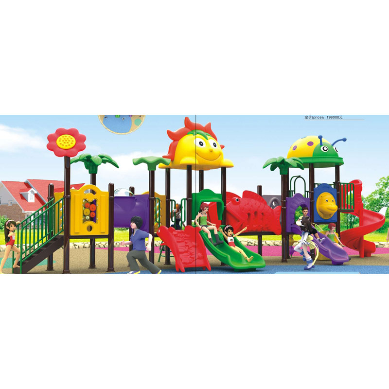 Yulong brand large outdoor plastic combination slide, kindergarten slide, community equipment, park slide