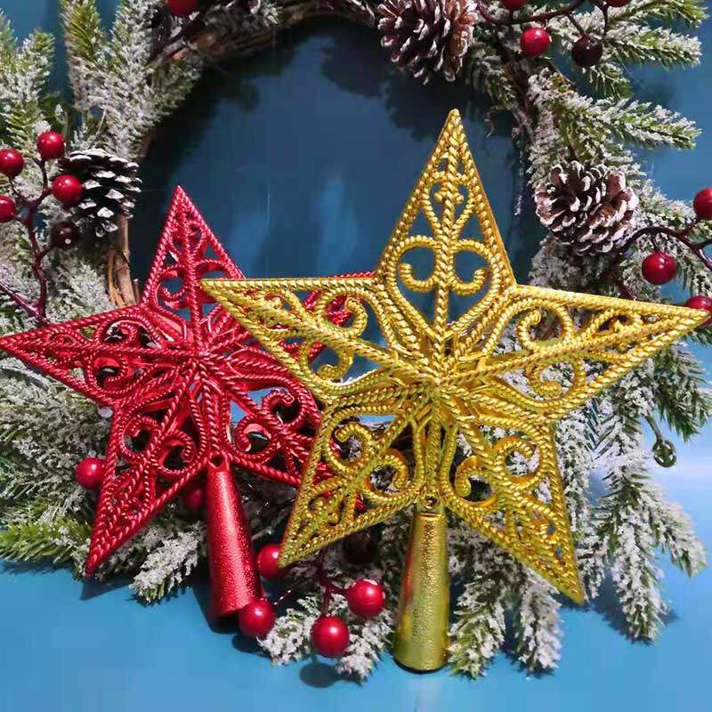 Christmas Decorations 1 5 1 8 m Christmas Tree Top Starry Christmas Stars Hang Decorations Pentagram Decoration Solid Stars