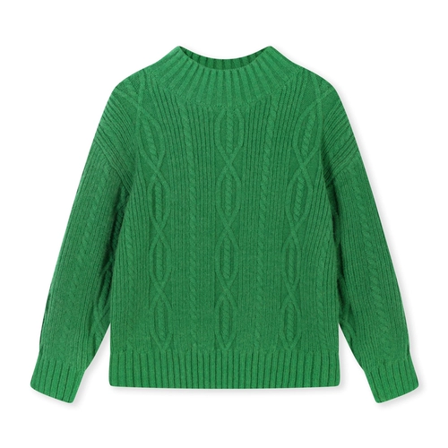 Детский зимний многоцветный трикотажный свитер, детская одежда, высокий воротник