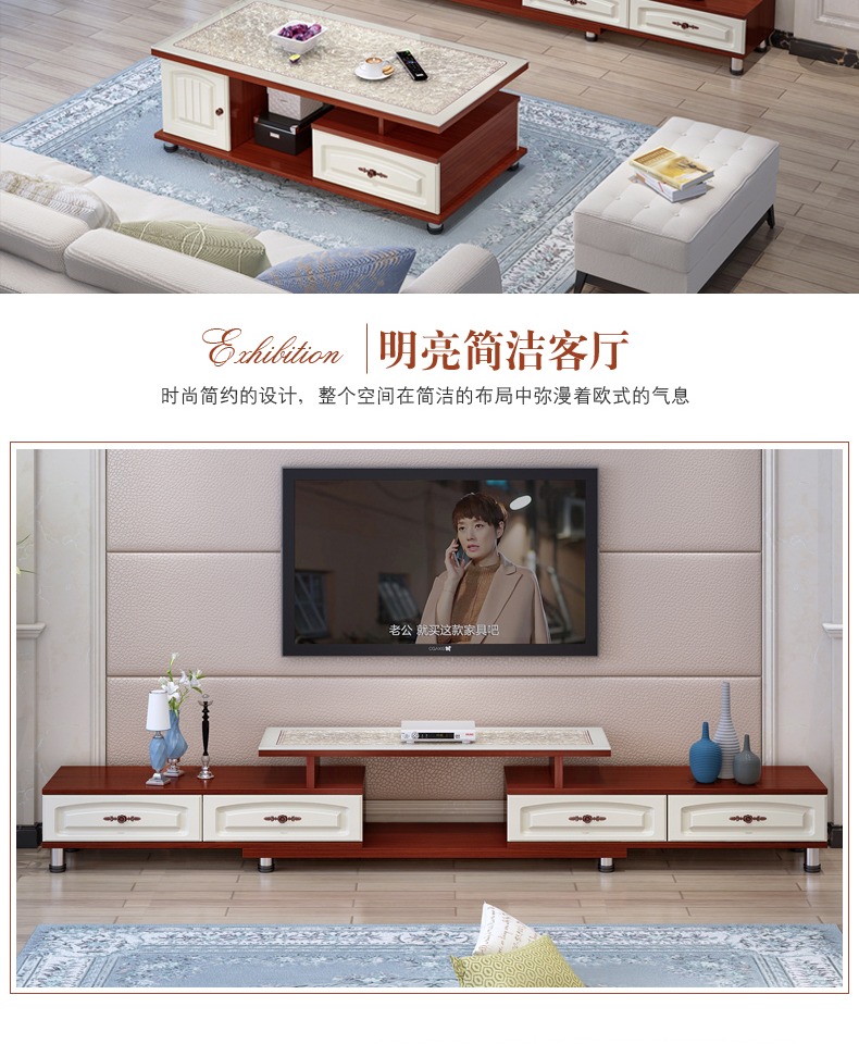 Đám mây Man kính cường lực kết hợp bảng thu vào TV tủ cà phê tối giản hiện đại châu Âu căn hộ nhỏ tủ TV phòng khách - Buồng tủ quần áo em bé