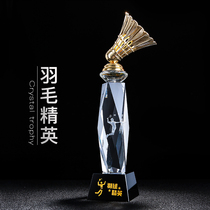Badminton Trophies Games Basketball Crystal Trophy Custom Sports Competition Awards Souvenir Making Lettering