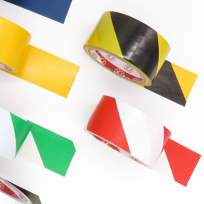 Fire Safety Warning Tape Pvc Black Macular Horse Line Stickup Ground Yellow Black Ground Markings Adhesive Tape Waterproof Wear