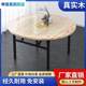 Thickened folding large round table folding home solid wood table turntable 10 round panel ໂຕະອາຫານງ່າຍດາຍ 20 ໂຮງແຮມ