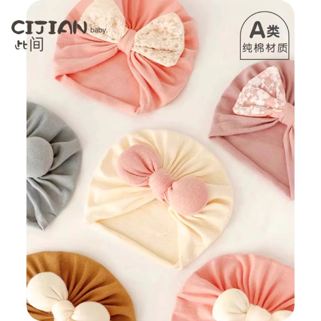 ベビー帽子、秋と冬の新生児用帽子、男の子と女の子用のインディアン帽子、生後0〜3か月の赤ちゃん用のかわいい泉門帽子