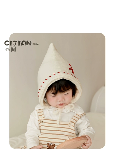 Детская демисезонная удерживающая тепло трикотажная милая шапка для девочек