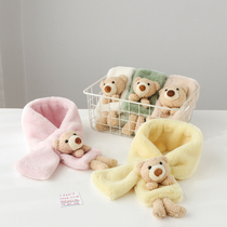 Baby scarf warm in autumn and winter windproof girl princess cute neck sleeve boy foreign-style Joker childrens small bib