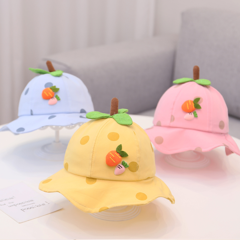 Baby Spring Autumn Summer Baby Sun Visor Slim hat Han version Girl Child cool hat Child cute princess fisherman's hat