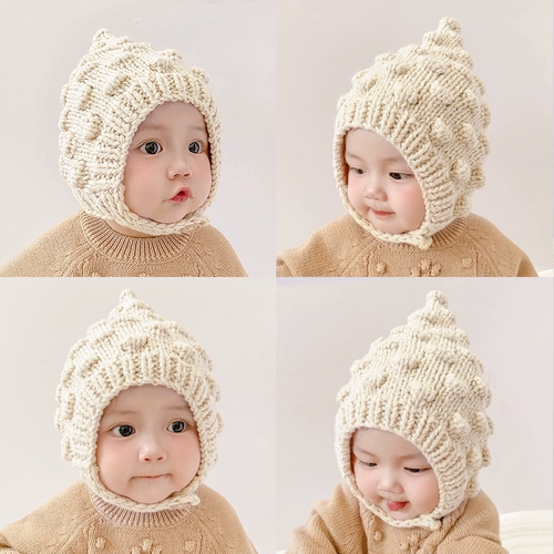 Детская демисезонная милая трендовая шерстяная трикотажная шапка подходит для мужчин и женщин