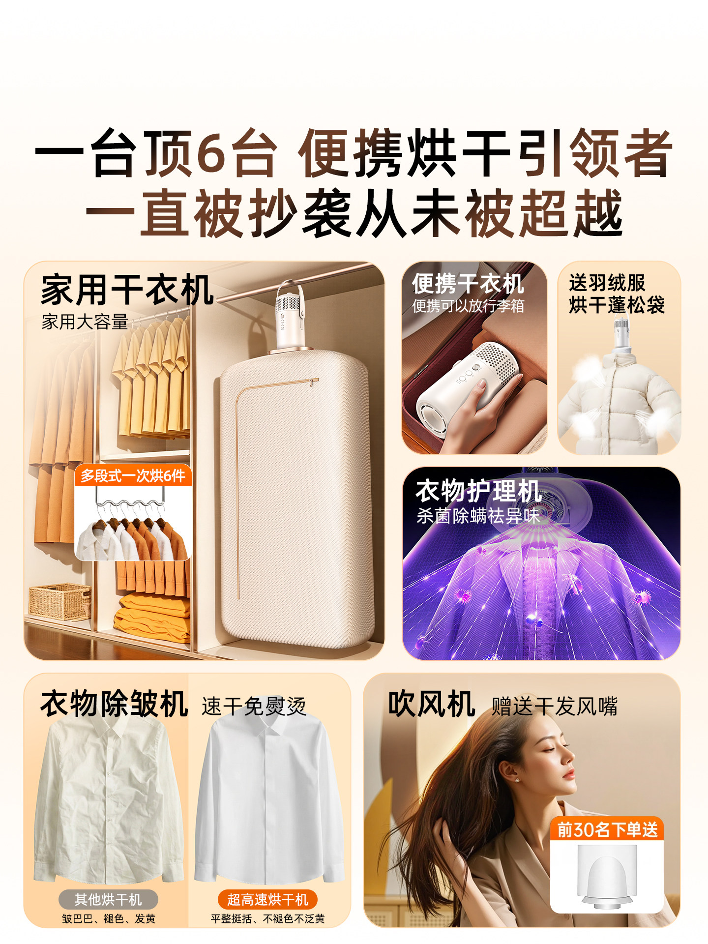 Dryer for Home Use, Portable Travel Clothes Dryer, Small Dryer for Baby Clothes, Underwear, down Jackets, and Fluffing Magic Tool