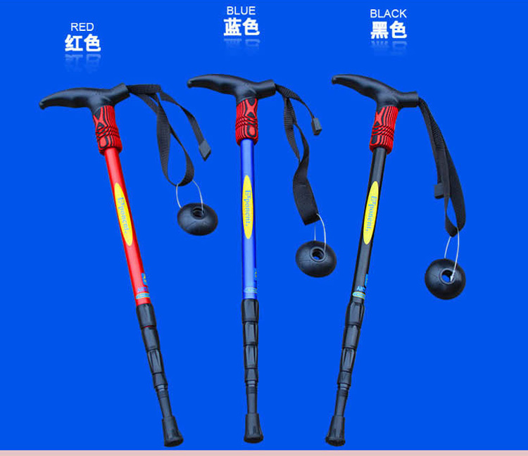 Short lady ngoài trời hình chữ T mía trekking cực hỗ trợ leo núi cân bằng leo núi cực - Gậy / gậy gậy đa năng