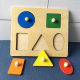 Children's shape puzzle Montessori early education panel toys baby matching wooden geometric building blocks 0-1-2 years old