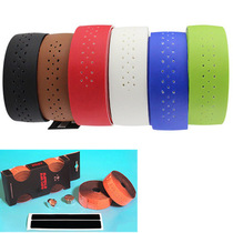 Factory direct bicycle road race PU leather texture perforated handle with riding equipment accessories