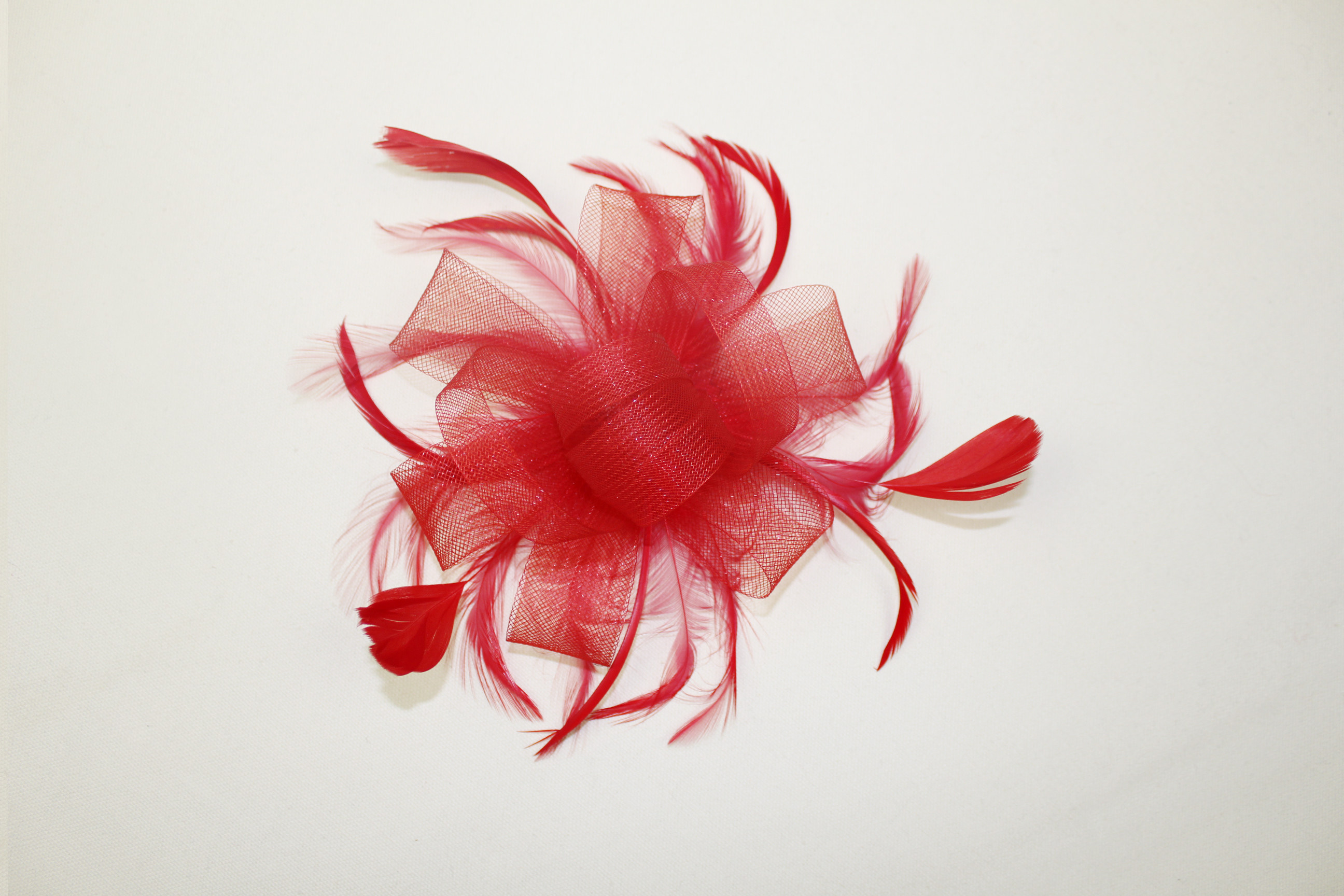 欧美简约时尚复古网纱新娘发夹配饰晚宴会派对演出发饰羽毛头饰品详情36