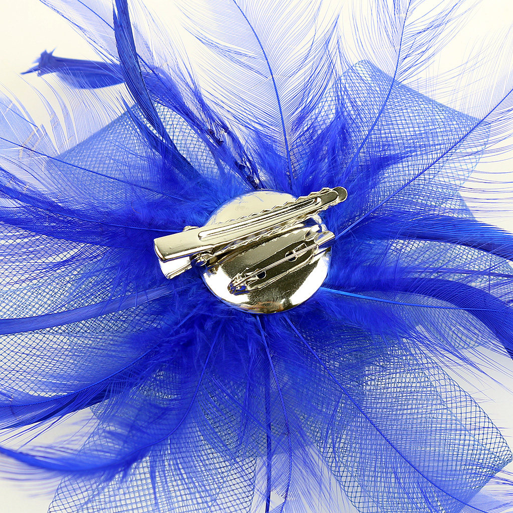 欧美简约时尚复古网纱新娘发夹配饰晚宴会派对演出发饰羽毛头饰品详情29