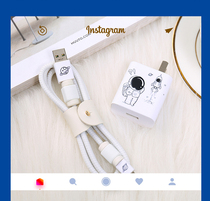 Astronaut charger sticker adapts Huawei p30 P10 mate20x P20Pro data cable protective cover