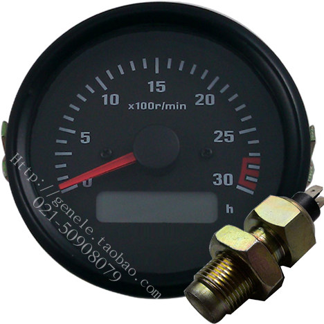 Diesel Vehicle Marine Modified Tachometer Excavator Loader Engine Pointer Type Tachometer Tape Timing 12 24V