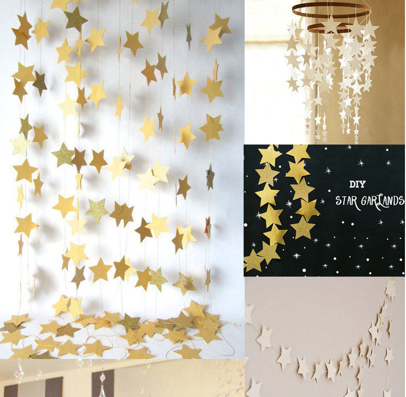 ins week  pentagram Citi Kindergarten Scene Placement Opening birthday party decorated with colorful hangings