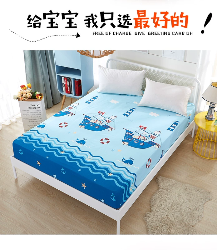 Khăn trải giường đơn mảnh 100% cotton trải giường nệm bọc bông vải cotton Simmons nệm bọc bảo vệ 1,8m giường - Trang bị Covers