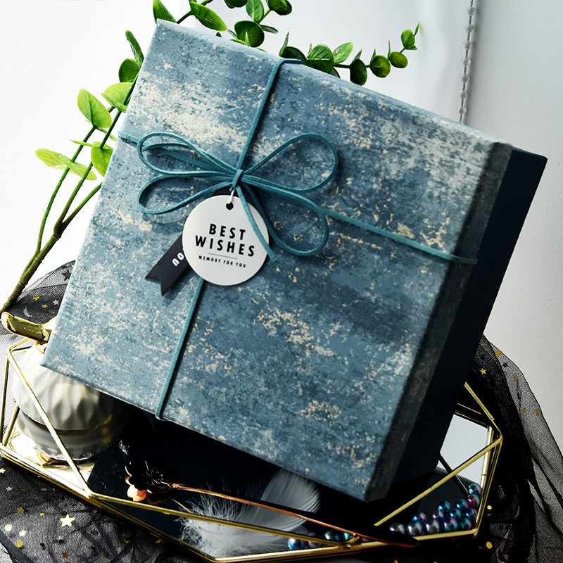 Gift box ins Square large empty box Gift box Packaging box Net Red birthday exquisite boys gift box