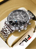 Flia Three-Eye Multifunctional Men's Mechanical Watch Business Steel Band Waterproof Light Luxury Watch Gift 6700
