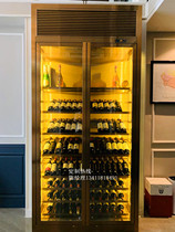 Factory custom stainless steel wine cabinet Rose gold wine rack Titanium constant temperature wine cabinet Wine cellar wine cabinet Winery wine cabinet