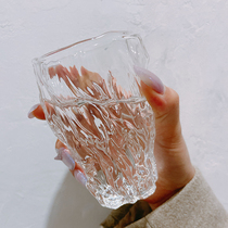 Ins retro wind glass water cup simple Korean version home glass teacup drink cup milk cup cute beer mug