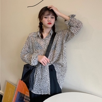 2021 spring and autumn new Korean version loose thin section sunscreen shirt BAO WEN Chiffon shirt jacket female very fairy top