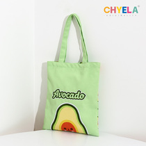 Original advanced senses Xiaoqing New embroidery Flower Bull Oil Fruit Canvas Bag Single Shoulder Bag student Handbags Customized AB173