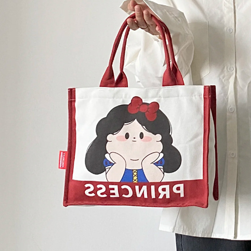 Original hand painted fat princess art canvas bag tote bag Shopping bag Eco bag shopping bag custom logoAS