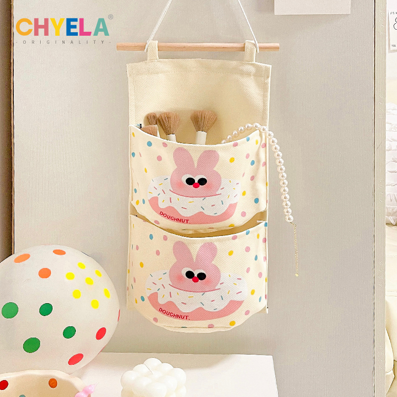 Sweet Rabbit small hanging bag Cute Cartoon Dormitory Bedside Rear Door Rear hanging collection Bag Cloth Art debris hanging pocket AC199-Taobao