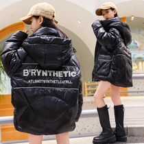 Girls down jacket 2022 new girl style winter clothes junior high school students plus down thickened white duck down short coat 15