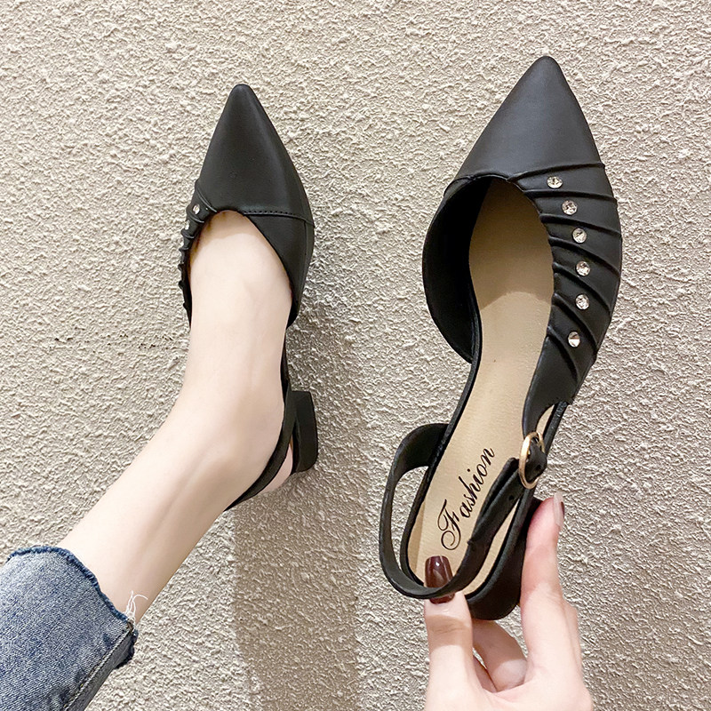 2022 new net red sandals women's summer fashion exterior wearing beach ins surge heightening single shoe Baotou 100 lap non-slip