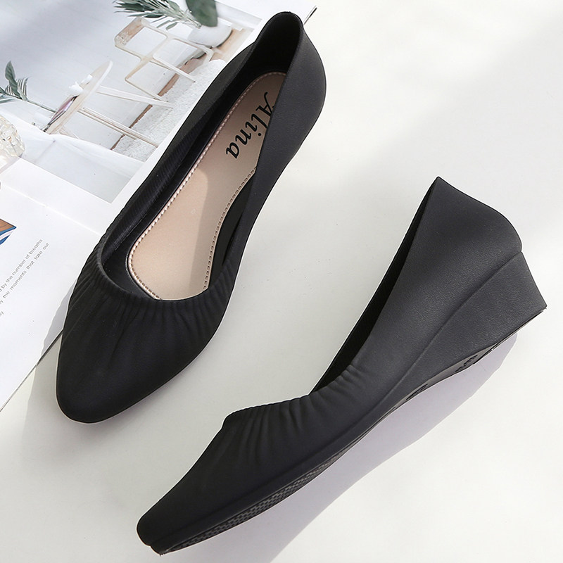 Shallow Mouth Anti-Rain Shoes Rain Boots Woman Low Help Light Adult Waterproof Shoes Kitchen Working Rubber Shoes Short Barrel Stylish Set Shoes