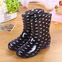 Jelly rain shoes Rain boots Waterproof shoes Water boots Rubber shoes galoshes women adult fashion short tube kitchen work non-slip summer
