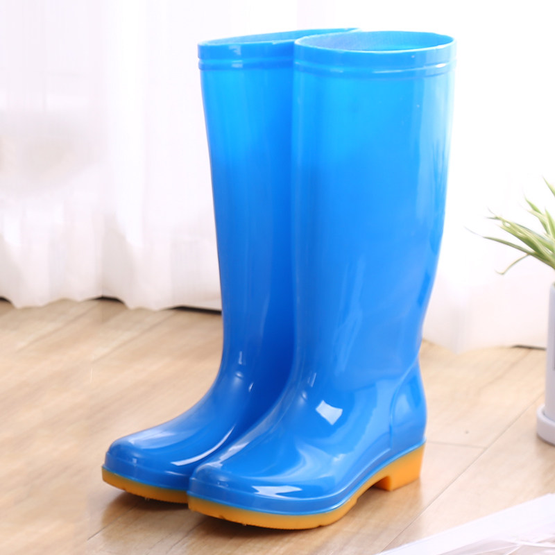 High Cylinder Adult Waterproof Shoes Rain Shoes Rain Boots Women Summer Midtubes Fashion Glues Shoes Kitchen Work Water Boots Non-slip Set Shoes