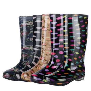 Fashionable kitchen non-slip summer high-tube rain boots